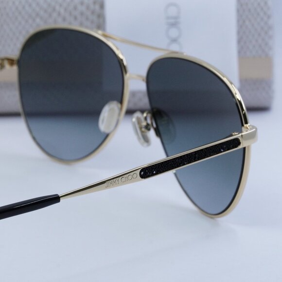 Jimmy Choo JIMENA/S 02M2 9O Aviator Sunglasses - Gold/Black/Grey main image 10